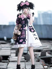 Harajuku Gothic Contrast Dress