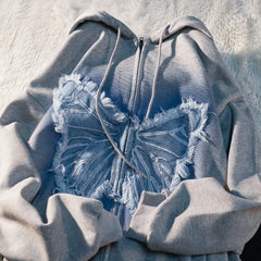 Grunge Butterfly Y2k Hoodie