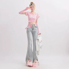 Y2K Loose Flare Jeans