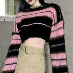 Striped Cropped Sweater