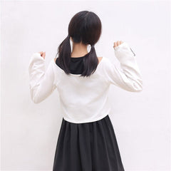 Japanese Style Black Rabbit Clothing Set