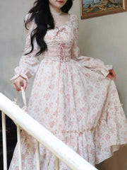 Vintage Elegant Floral Dress
