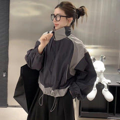 Cropped Harajuku Zip Up Jacket