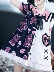 Harajuku Gothic Contrast Dress