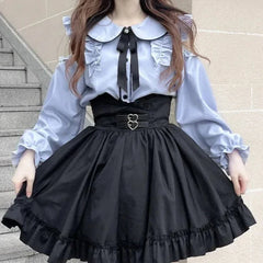 Pastel Gothic Lolita Outfit Set - Shirt & Skirt