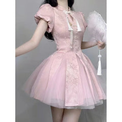 Kawaii Puff Short Evening Dress