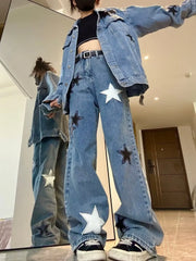 Korean Star Print Jeans