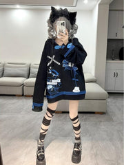 Harajuku Y2K Hoodie with Rabbit Ears