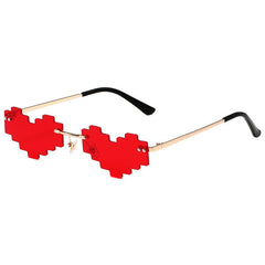 Pixel Heart-Shaped Glasses