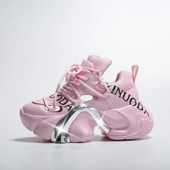 Metallic High Platform Sneakers