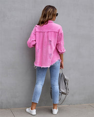 Raw-edges Denim Jacket