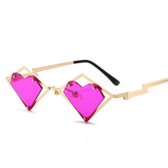 Heart Shaped RImless Sunglasses