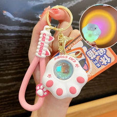 Cat Paw Flashlight Keychain