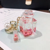 Aesthetic Flower Bottle Keychain