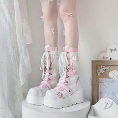Pastel Gothic Platform Boots