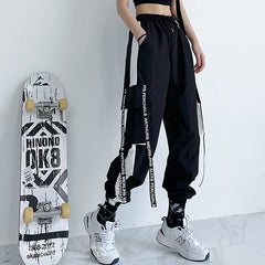 High Waist Techwear Cargo Pants