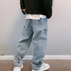 Korean Wide Leg Casual Jeans