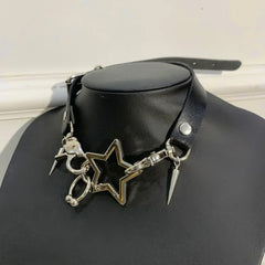 Y2K Gothic Star Choker