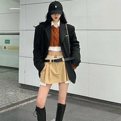 Vintage Mini Cargo Skirt Y2k