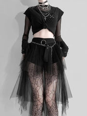 Harajuku Gothic Mesh Skirt