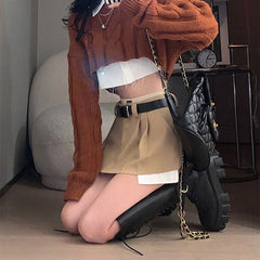 Vintage Mini Cargo Skirt Y2k