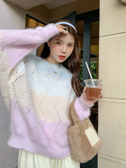 Cute Rainbow Knit Sweater
