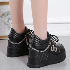 Punk Gothic Shoes with Chain