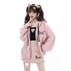 Kawaii Aesthetic Zipper Hoodie