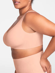 Airy Zero V-Neck Bra Rose+Tan Plus