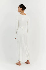 Sleeved Knit Midi Dress