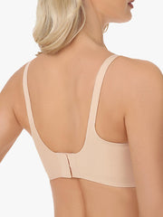 Mesh Bras for Women No Underwire Wireless Comfort Lift Push Up Bralettes for Women with Support and Bra Cornsilk