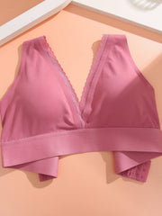 Bralettes for Women V-Neck Bras for Women HotPink