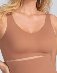 Airy Zero V-Neck Bra Cinnamon