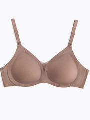 Mesh Wireless Bra & Thong Beige
