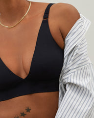 The Invisible Push Up Wireless Bra Black