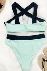 Mint High Waisted Bikini Bottoms