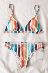 Rainbow Striped Bikini Bottom