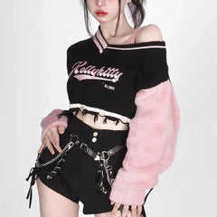 Off Shoulder Grunge Sweater