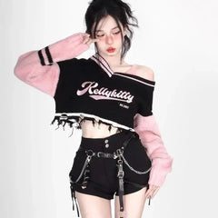 Off Shoulder Grunge Sweater