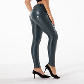 Cheeky Blue Faux Leather Butt Lift Pants