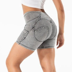Cheeky Gray High Waist Butt Lift Shorts