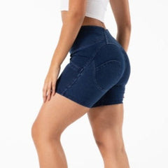 Cheeky Blue High Waist Butt Lift Shorts