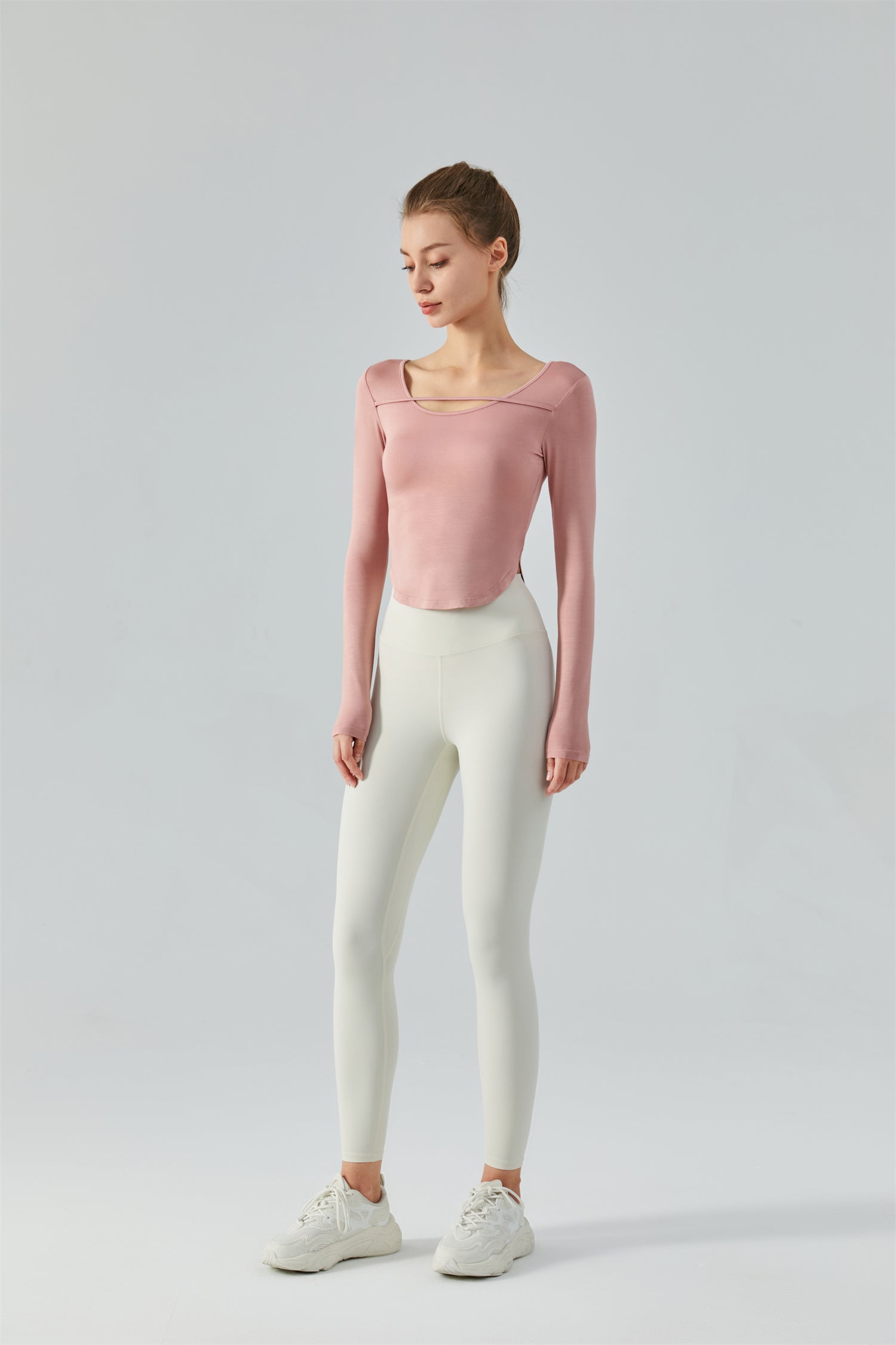 Curved Hem Sports Top