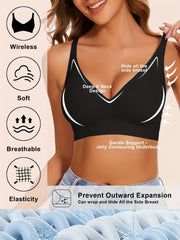 Basic French Push-up Wireless Bra Black