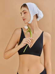 Solid Plunging Neck Wireless Bralette