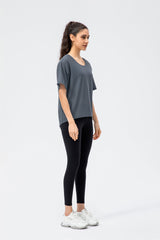 Loose Round Neck Sports Top