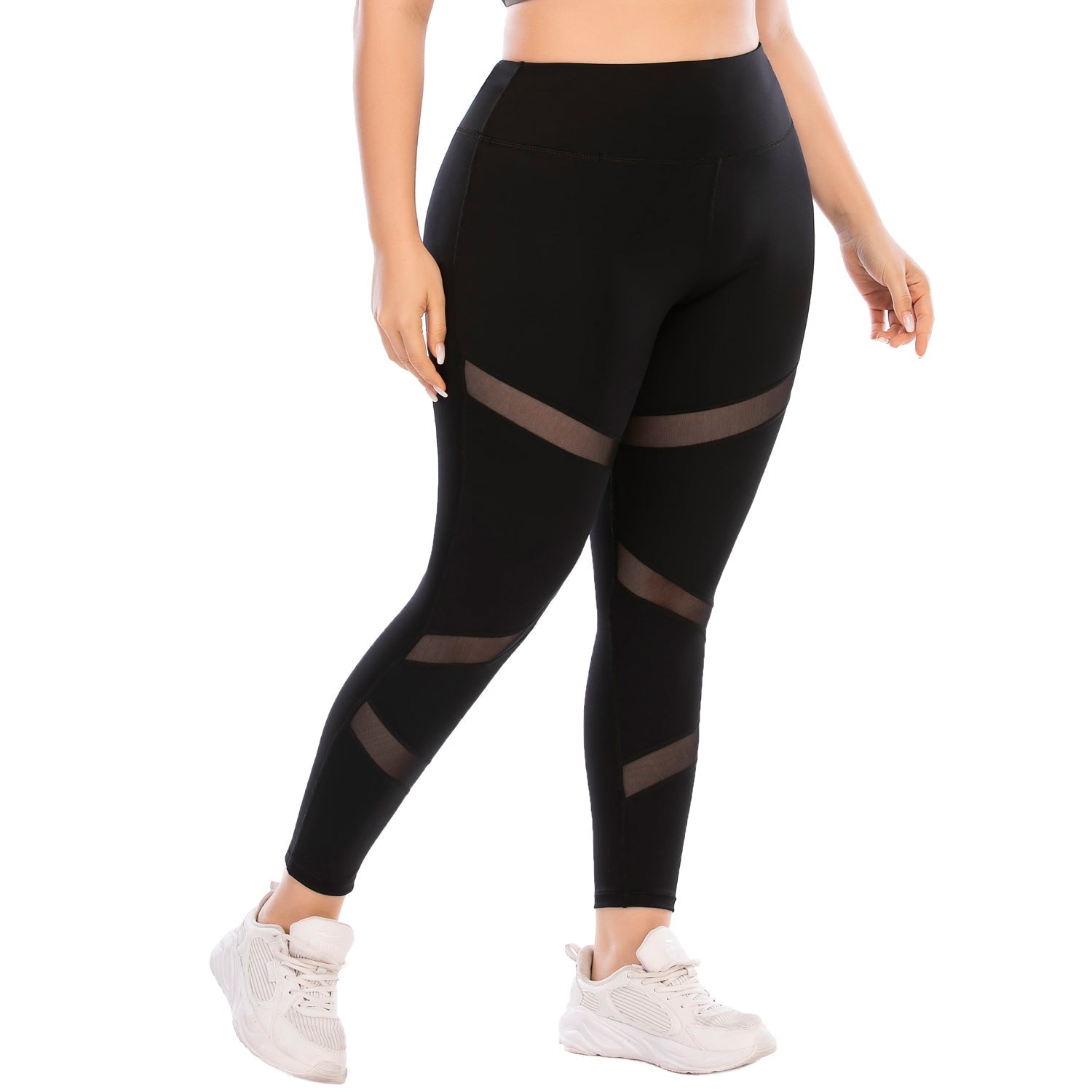Plus Size Two Piece Printing Yoga Set