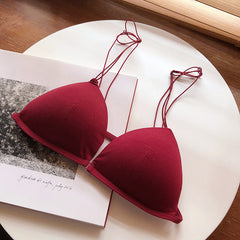 Bralette For Women Wireless Front Buckle Triangular Cup Bra