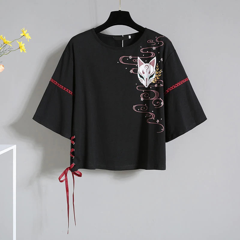 Anime Fox Mask Clothing Set