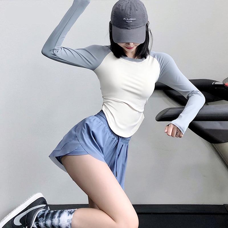 Women's Seamless Long Sleeve Fitness T-shirts